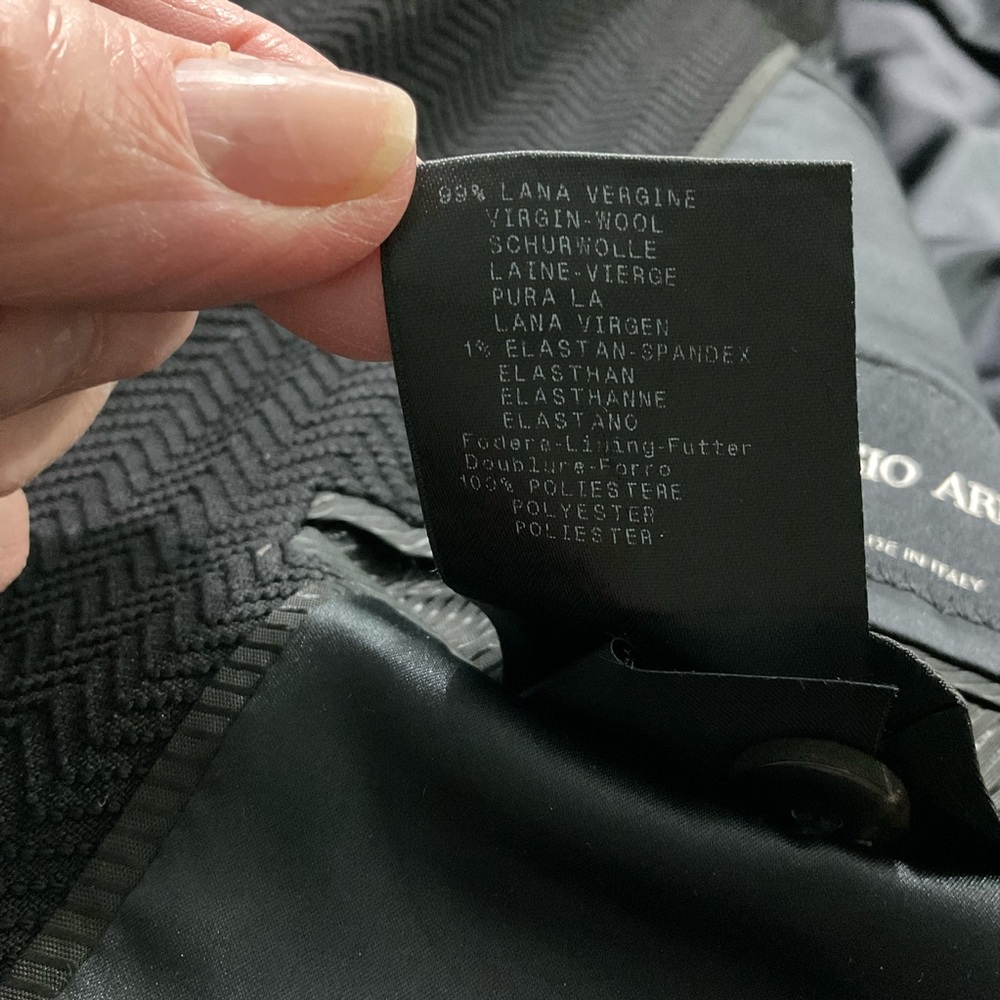 Giorgio Armani Solid Single Breasted Wool Blazer … - image 8